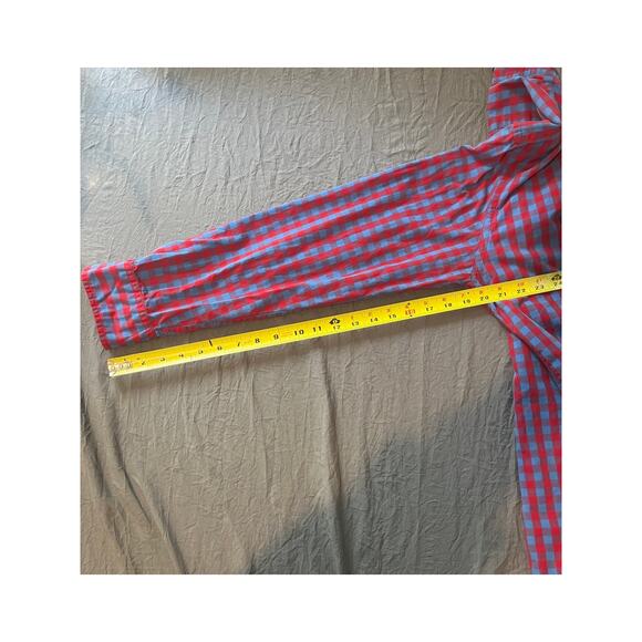 J.Crew Men’s Red Blue Gingham Button Down Shirt Long Sleeve Size Medium - Picture 6 of 6